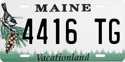 ME license plate 4416TG