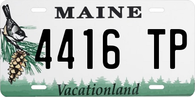 ME license plate 4416TP