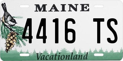 ME license plate 4416TS