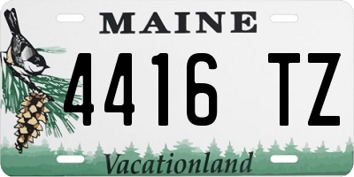 ME license plate 4416TZ