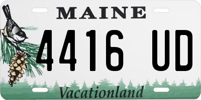 ME license plate 4416UD