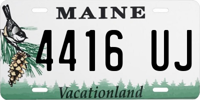 ME license plate 4416UJ