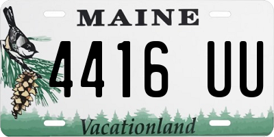 ME license plate 4416UU