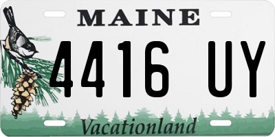 ME license plate 4416UY