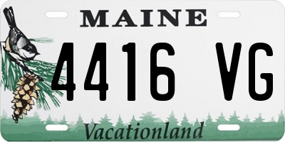 ME license plate 4416VG