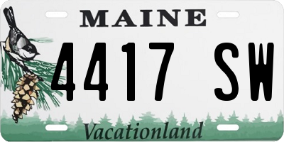 ME license plate 4417SW