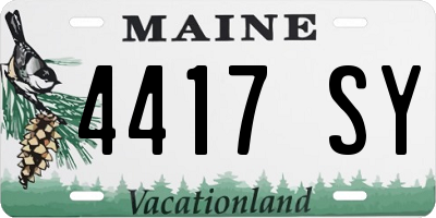 ME license plate 4417SY