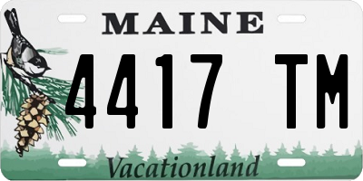ME license plate 4417TM