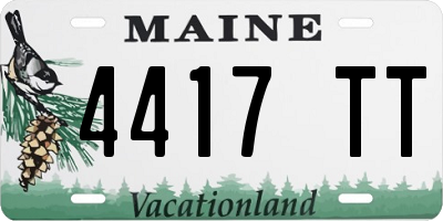 ME license plate 4417TT
