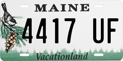ME license plate 4417UF