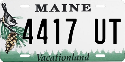 ME license plate 4417UT