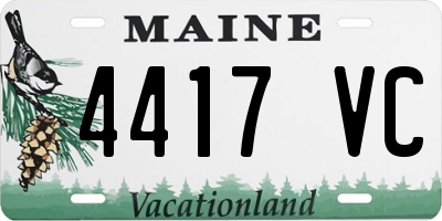 ME license plate 4417VC