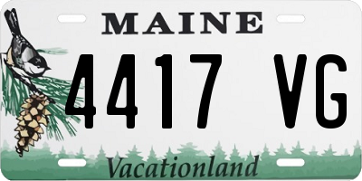 ME license plate 4417VG