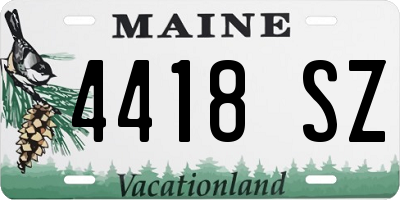 ME license plate 4418SZ