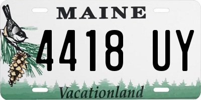 ME license plate 4418UY