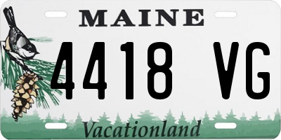 ME license plate 4418VG