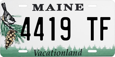 ME license plate 4419TF