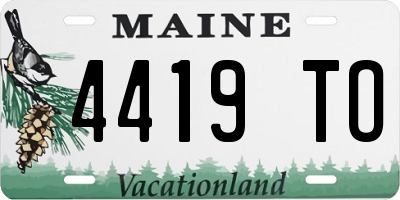 ME license plate 4419TO