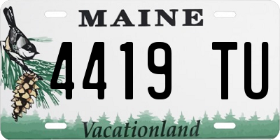 ME license plate 4419TU