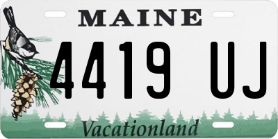 ME license plate 4419UJ