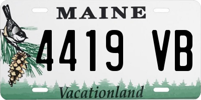 ME license plate 4419VB