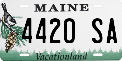 ME license plate 4420SA