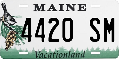 ME license plate 4420SM