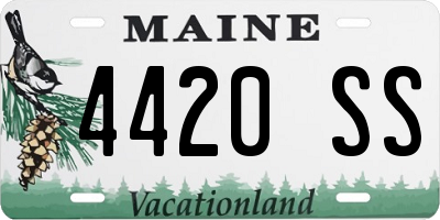 ME license plate 4420SS