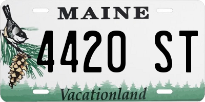 ME license plate 4420ST