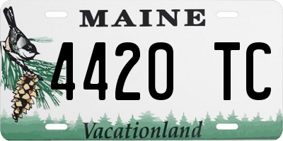 ME license plate 4420TC