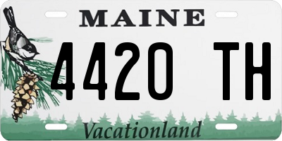 ME license plate 4420TH