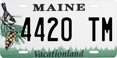 ME license plate 4420TM