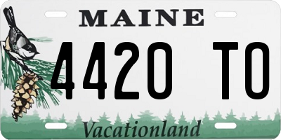 ME license plate 4420TO