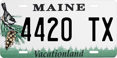 ME license plate 4420TX