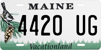 ME license plate 4420UG