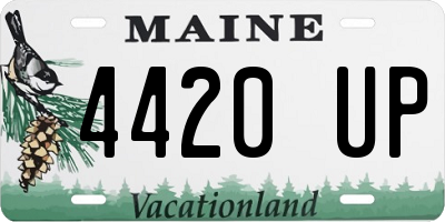 ME license plate 4420UP
