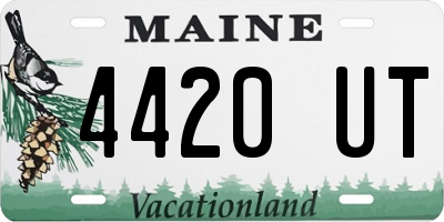 ME license plate 4420UT