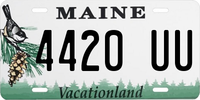 ME license plate 4420UU