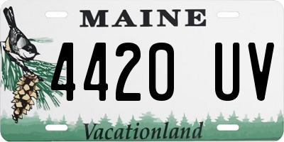 ME license plate 4420UV