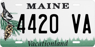 ME license plate 4420VA