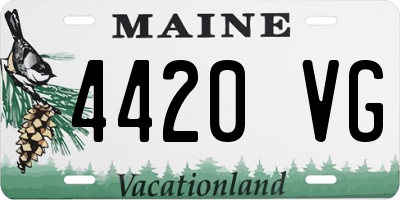 ME license plate 4420VG