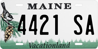 ME license plate 4421SA