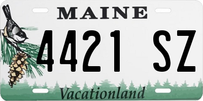 ME license plate 4421SZ