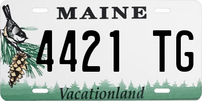 ME license plate 4421TG