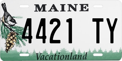 ME license plate 4421TY