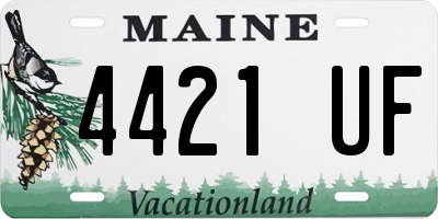ME license plate 4421UF