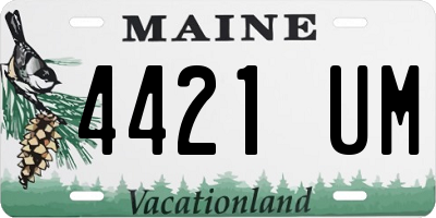 ME license plate 4421UM