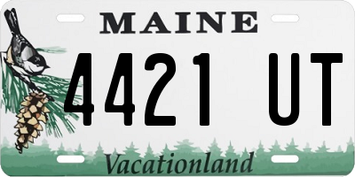 ME license plate 4421UT