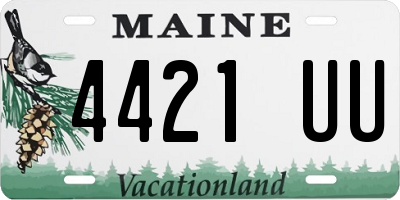 ME license plate 4421UU