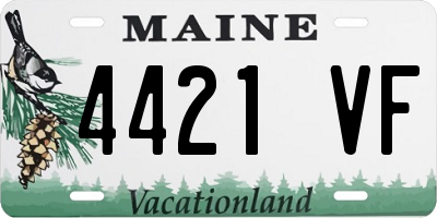 ME license plate 4421VF